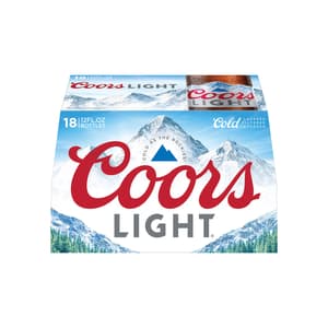 Pack de 18 botellas de 12 fl OZ de cerveza Coors Light