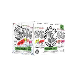 White Claw Hard Seltzer 12 Pack Variety Pack with Natural Lime, Raspberry, Ruby Grapefruit, Black Cherry - 144 fl oz