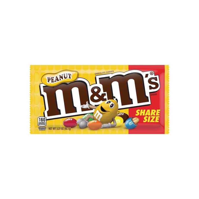 Golosinas de chocolate y maní M&M's, tamaño para compartir de 3.27 OZ