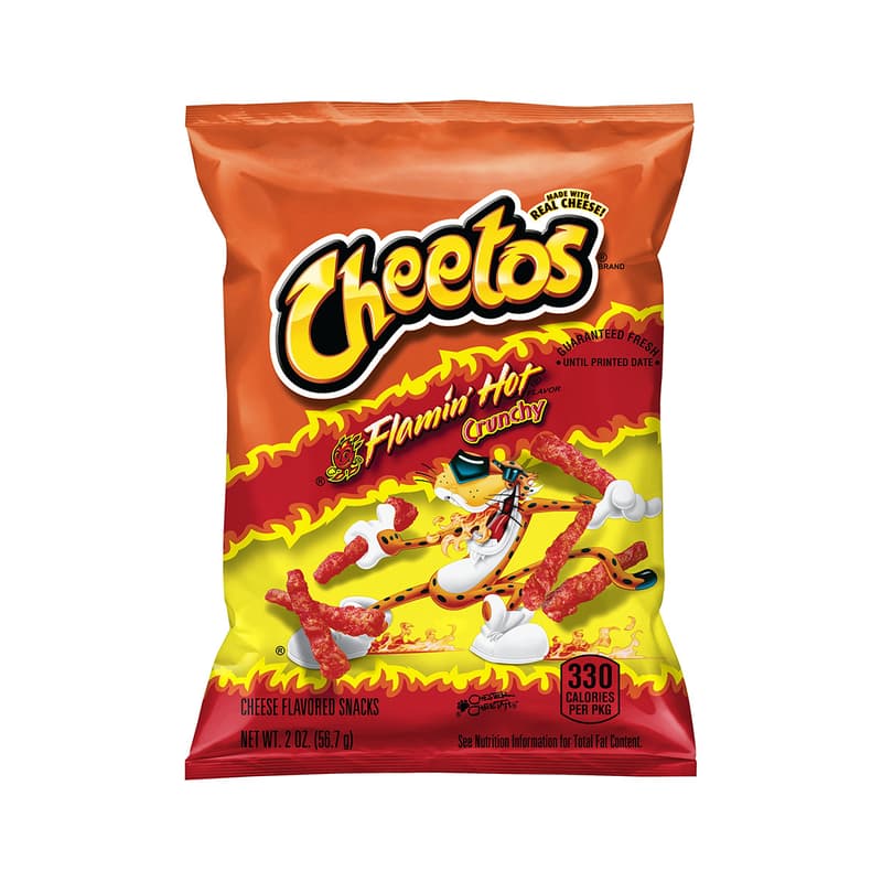 Bolsa de 2 OZ de snacks crujientes de queso Cheetos Flamin Hot