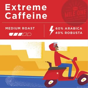 Mezcla de café con cafeína extrema