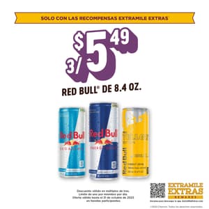 3/$5.49 RED BULL DE 8.4 OZ.