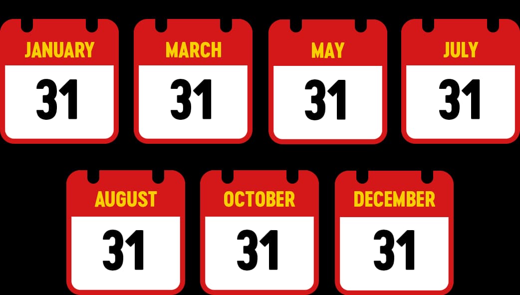 Calendar featuring ExtraMile Extradays