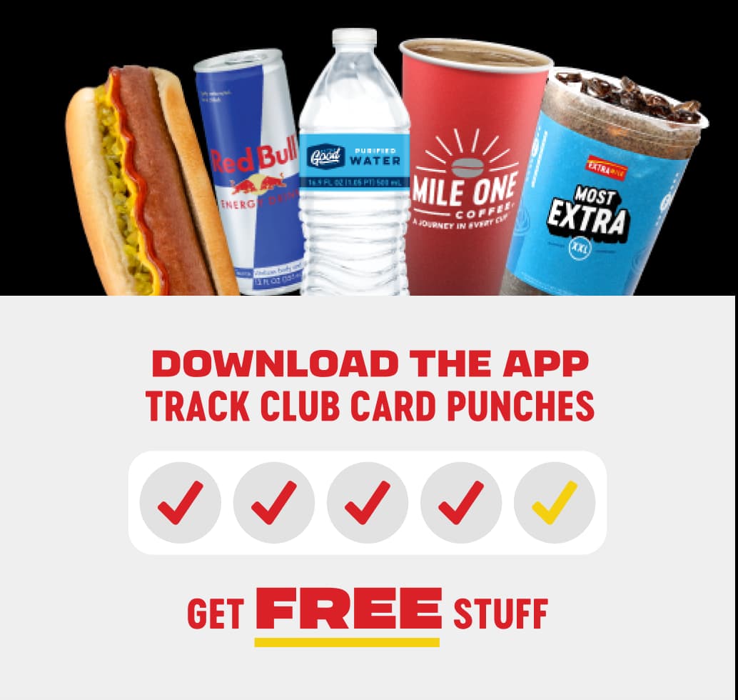 ExtraMile digital club card. Download the app. Get free stuff.