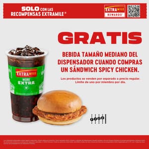 Productos vendidos por separado a precio regular. Límite de uno por miembro, por día. Solo disponible a través de ExtraMile Rewards.
Descuento válido en múltiplos de 5. Límite de uno por miembro, por día. Solo disponible a través de ExtraMile Rewards.