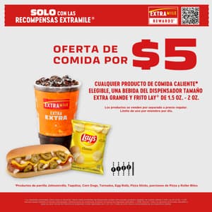 Productos vendidos por separado a precio regular. Límite de uno por miembro, por día. Solo disponible a través de ExtraMile Rewards.