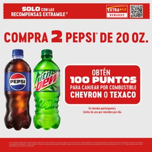 Descuento válido en múltiplos de 2. Límite de uno por miembro, por día. Solo disponible a través de ExtraMile Rewards.